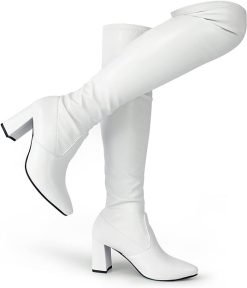 Womens Comfort Thigh High (White)