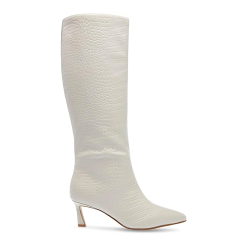 Steve Madden Knee Highs (White Croc)