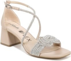 Strappy Heeled Dress Sandals (Taupe)