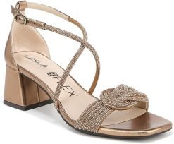 Strappy Heeled Dress Sandals (Bronze)